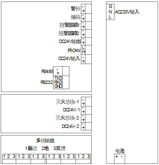 JB-QB-YS4810CM氣體滅火控制器接線說(shuō)明