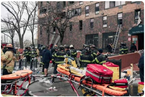 美國紐約公寓樓火災(zāi)已致19人死亡 至少63人受傷