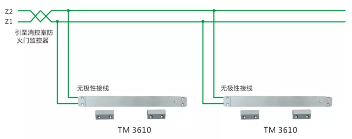 TM3610防火門門磁開關(guān)接線圖