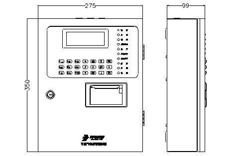 JB-QB-JBF-51S40可燃氣體報警控制器外形尺寸圖