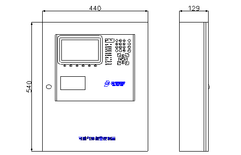 JB-TB-JBF-51S40-4可燃?xì)怏w報(bào)警控制器外形尺寸圖