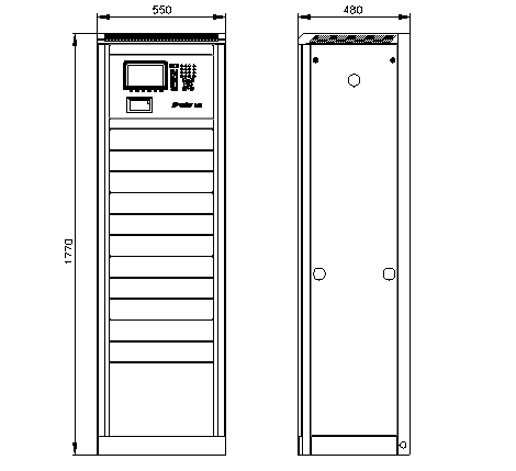 JB-TG-JBF-51S40可燃氣體報警控制器外形尺寸圖