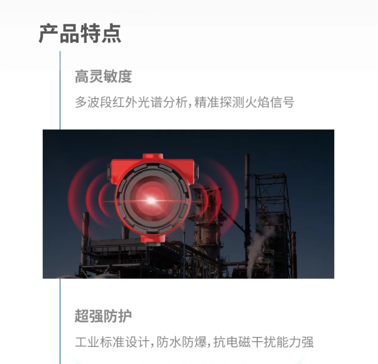 DH-HY-IF43DA-EX點型紅外火焰探測器特點