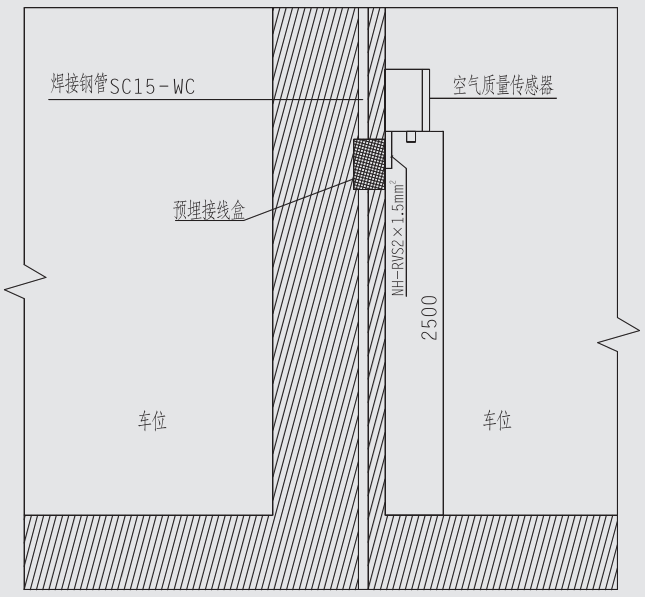 SFCT-CO空氣質(zhì)量(CO濃度)傳感器安裝示意圖
