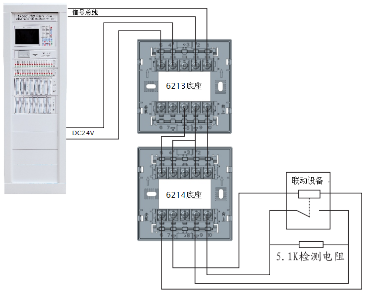 SD6214單路切換模塊接線圖