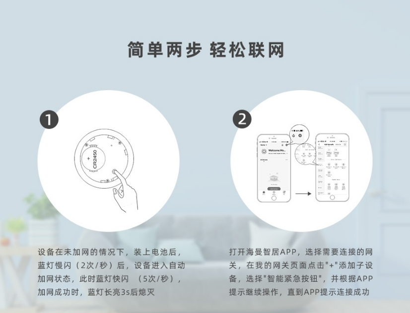 HS2EB智能緊急按鈕聯(lián)網(wǎng)步驟