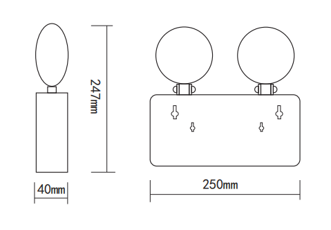 ZTM-ZFJC-E3W-623YT壁掛照明燈外觀尺寸