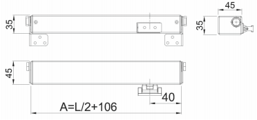 ZTM-A35-300A手搖鏈?zhǔn)介_(kāi)窗器外形尺寸