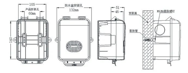 TX3962聲光警報器防水盒安裝說明圖