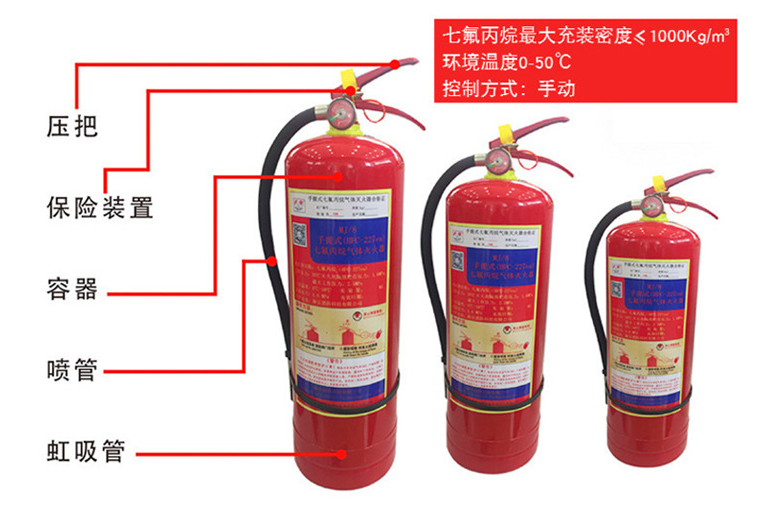 手提式七氟丙烷滅火器結(jié)構(gòu)