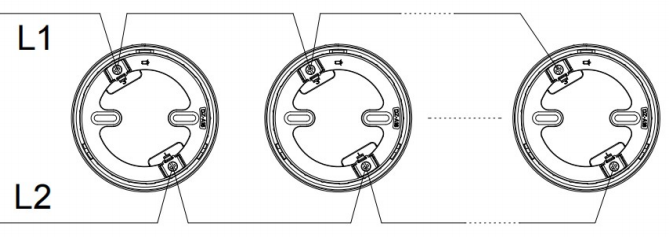 JTY-GD-A32點(diǎn)型光電感煙火災(zāi)探測(cè)器接線(xiàn)示意圖