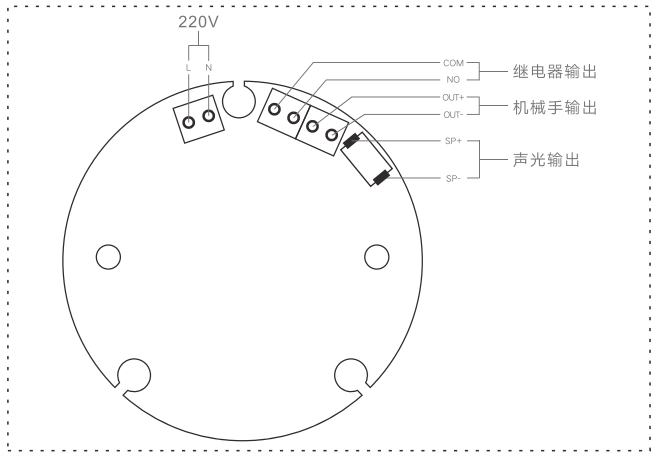 GTY-WANLIN-380工業(yè)及商業(yè)用途可燃氣體探測器接線圖