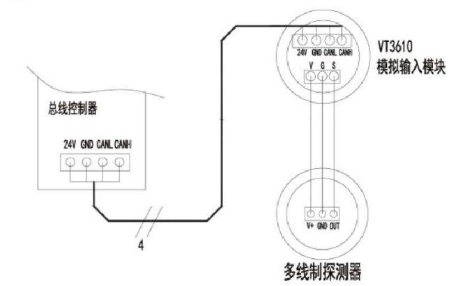 VT3610模擬輸入模塊接線(xiàn)圖