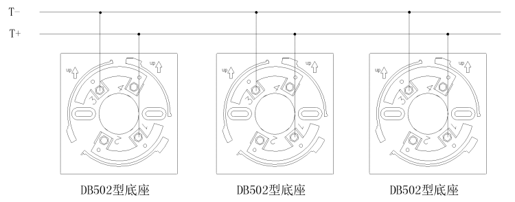 SM502型火災(zāi)聲光警報(bào)器安裝接線說明