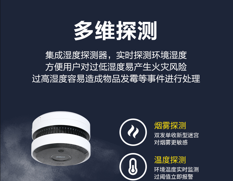 DH-HY-SAV849HA獨(dú)立式光電感煙火災(zāi)探測(cè)報(bào)警器 可視化煙霧溫度濕度 攝像頭監(jiān)控 語(yǔ)音對(duì)講 手機(jī)遠(yuǎn)程監(jiān)控