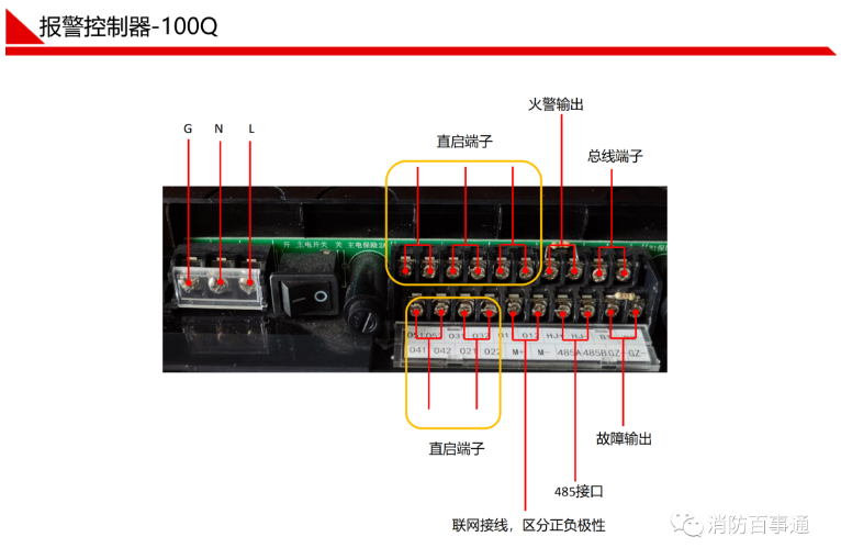 鼎信消防100Q主機接線圖