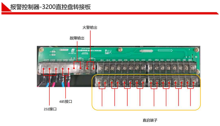 鼎信消防3200主機直控盤接線圖