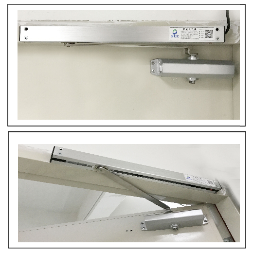 推門面聯(lián)動電動閉門器安裝圖