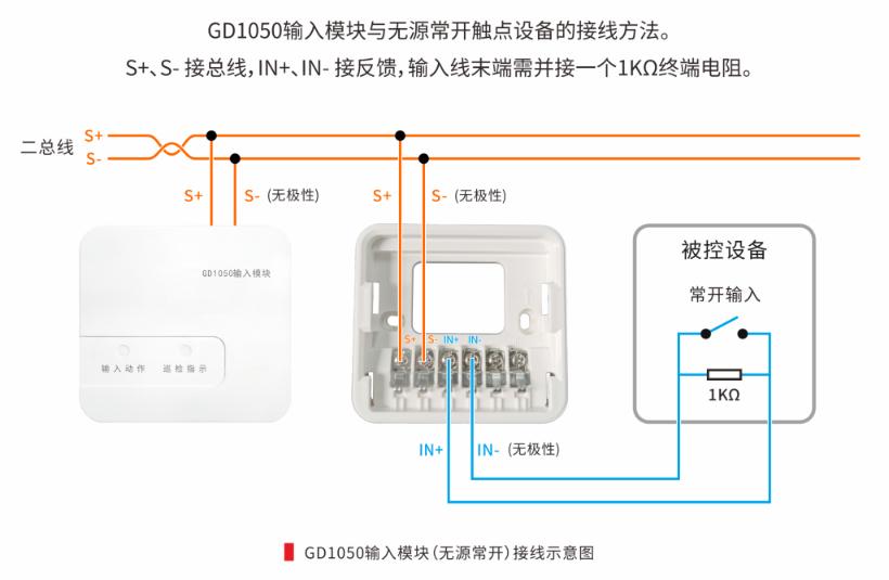 GD1050輸入模塊接線圖（常規(guī)接線）