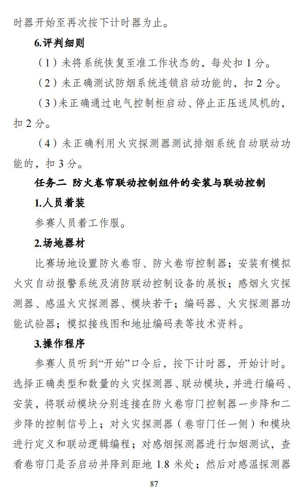 第二屆全國消防行業(yè)職業(yè)技能大賽技術(shù)文件之消防設(shè)施操作員競賽項(xiàng)目技術(shù)細(xì)則