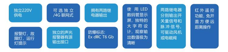 GTY-RT007工業(yè)及商業(yè)用途點(diǎn)型可燃?xì)怏w探測(cè)器產(chǎn)品特點(diǎn)