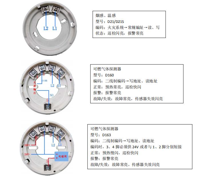 久遠(yuǎn)消防火災(zāi)探測器類接線圖