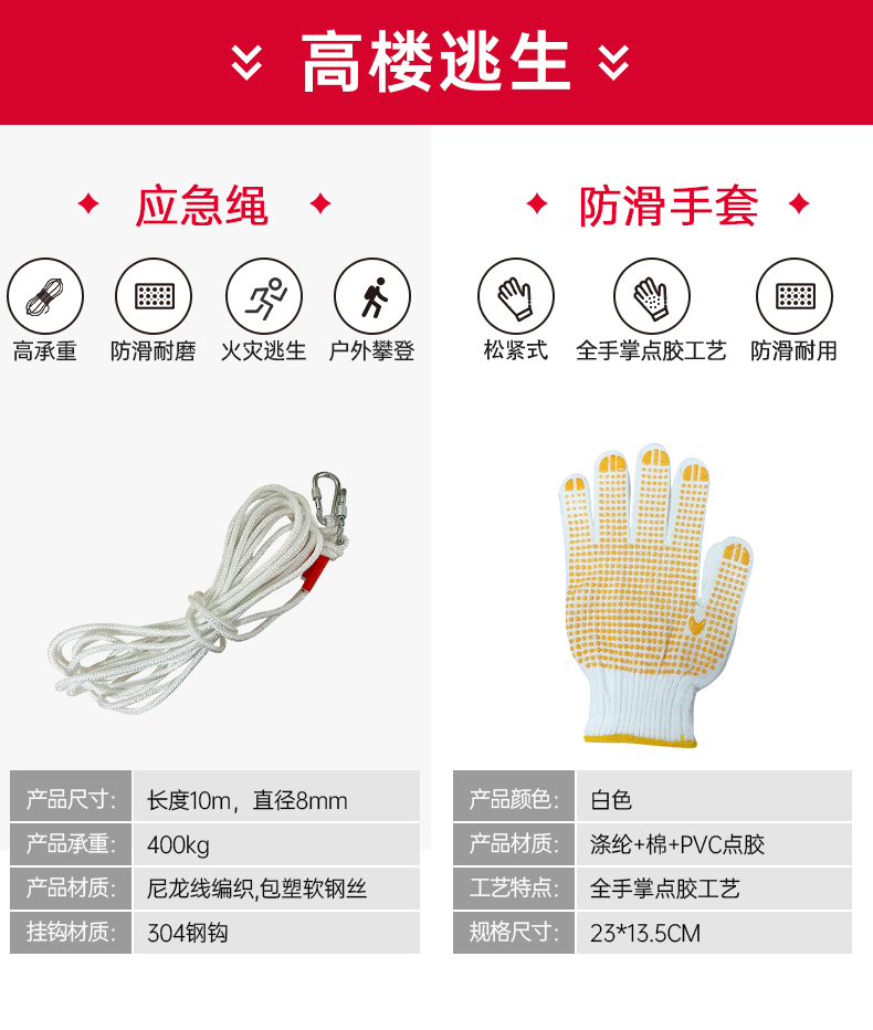 青鳥吻勝消防應(yīng)急包應(yīng)急繩