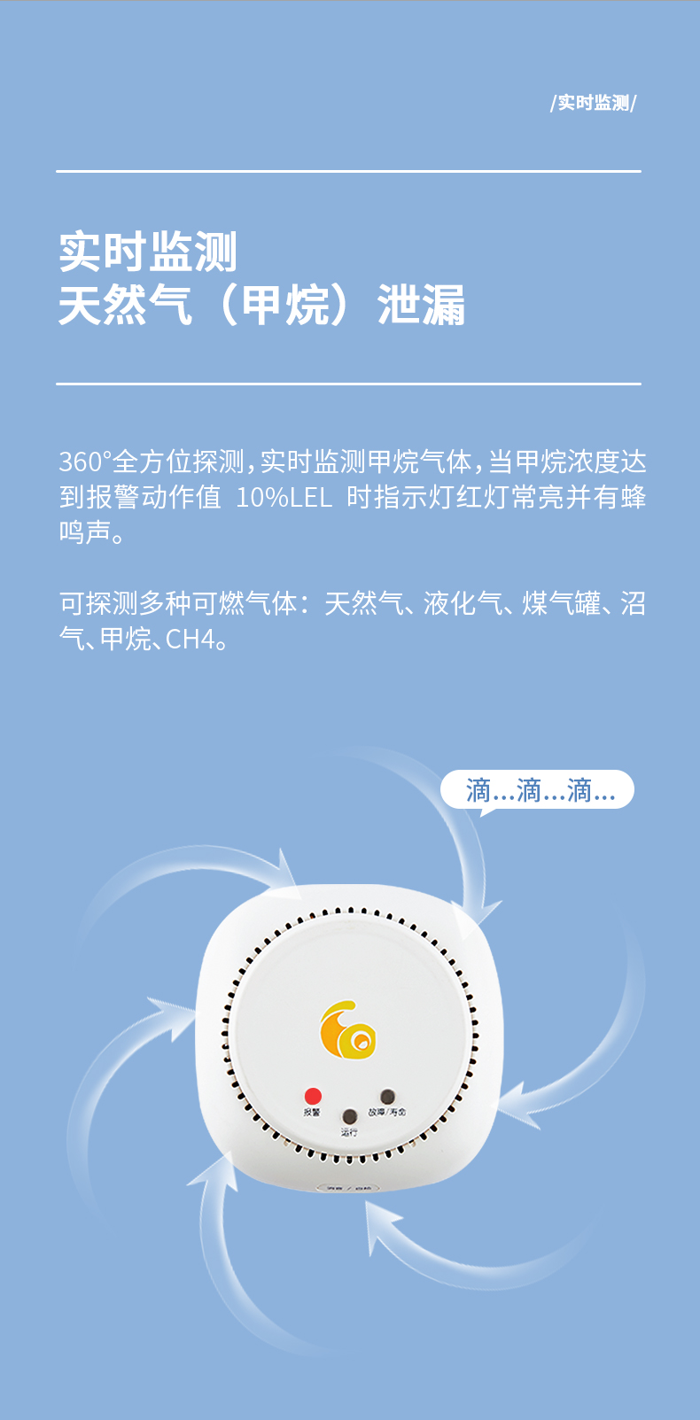 JT-WSH6200家用可燃?xì)怏w探測器