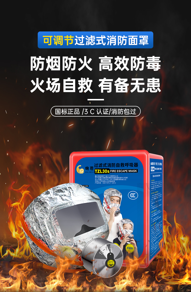 TZL30S過濾式消防自救呼吸器展示