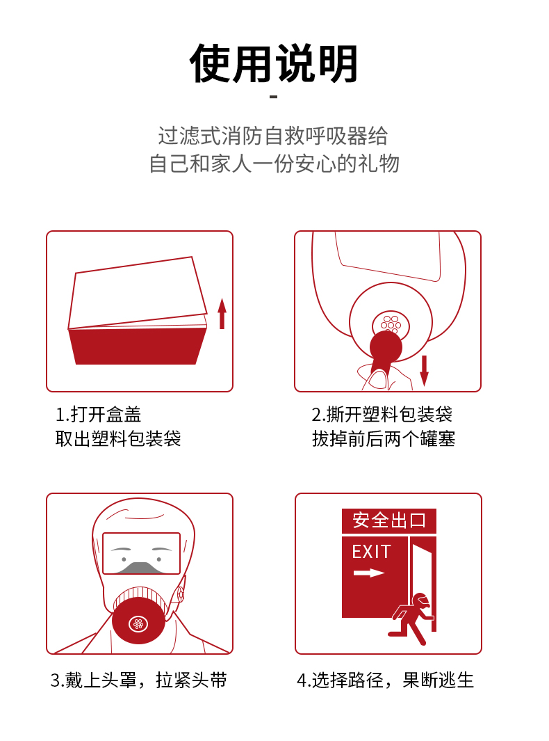 TZL30S過濾式消防自救呼吸器使用說明