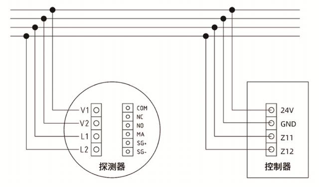 GT-GST004M工業(yè)及商業(yè)用途點(diǎn)型可燃?xì)怏w探測器接線圖
