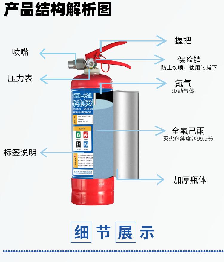 TKD-8341全氟己酮手提式滅火器產(chǎn)品結(jié)構(gòu)圖