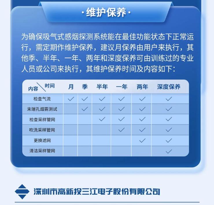 高新投三江吸氣式感煙探測(cè)系統(tǒng)維護(hù)保養(yǎng)
