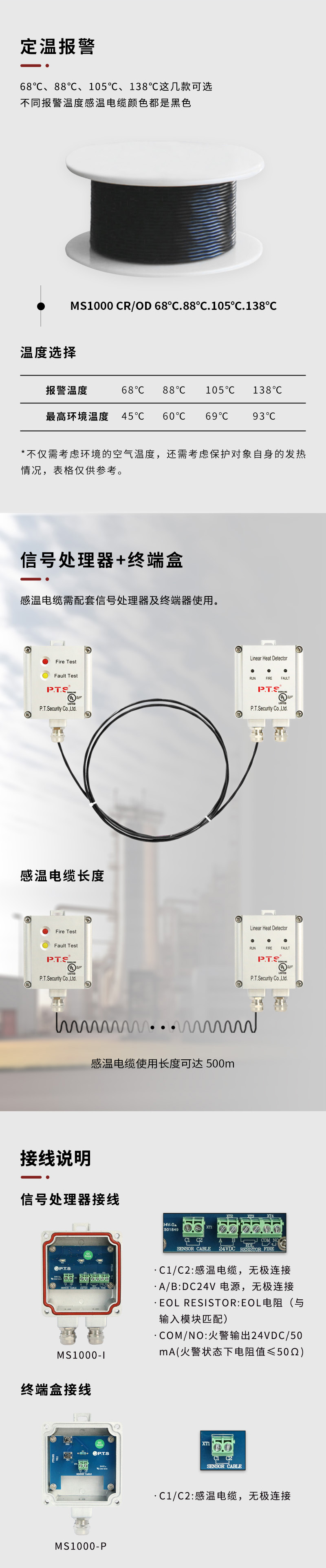 MS1000 CR/OD 68纜式線型感溫火災(zāi)探測(cè)器2