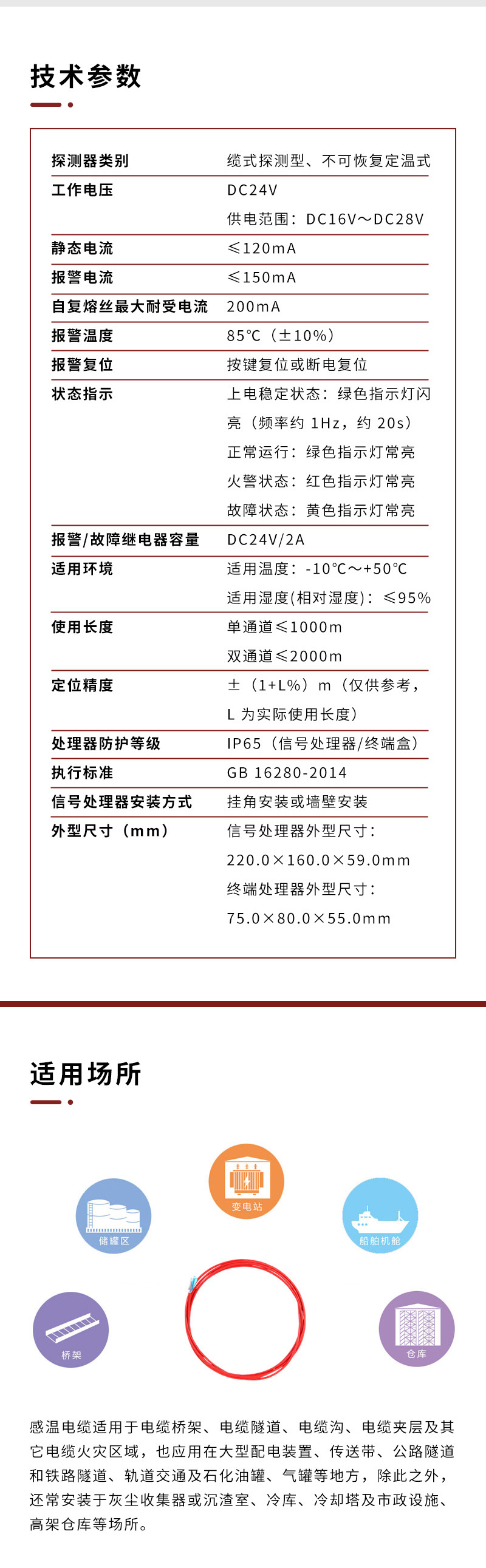 JTW-LD-PTA200S/85感溫電纜4