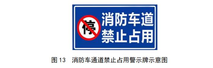 消防車通道禁止占用警示牌示意圖