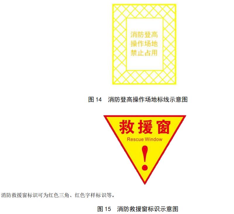 消防救援窗標(biāo)識(shí)示意圖