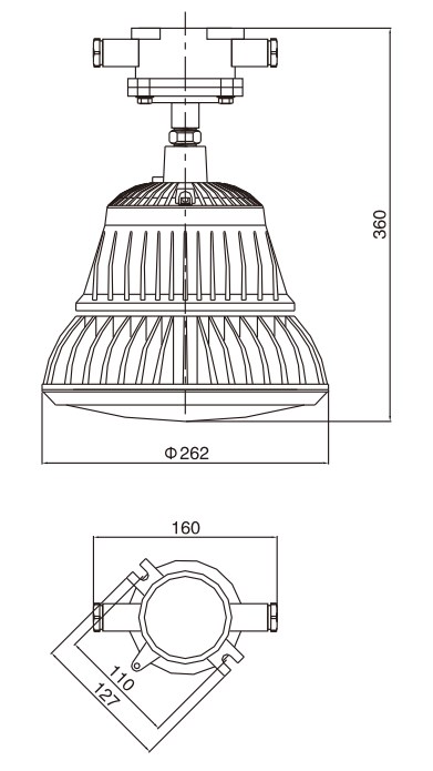 TD-ZFJC-E50W-Ex-ccd96集中電源集中控制型消防應急照明燈具外形尺寸
