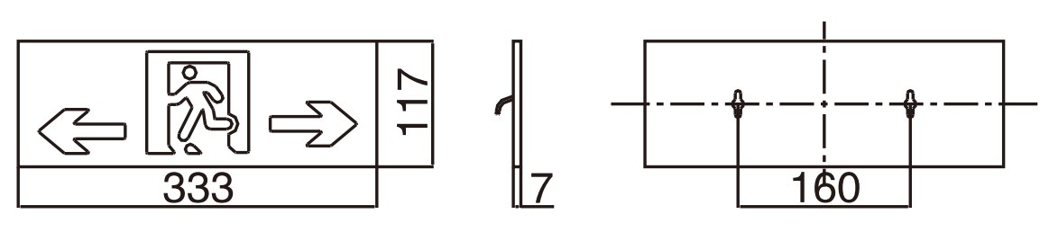 消防應(yīng)急標(biāo)志燈具外形尺寸