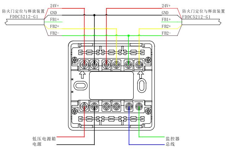雙扇常開門接線示意圖