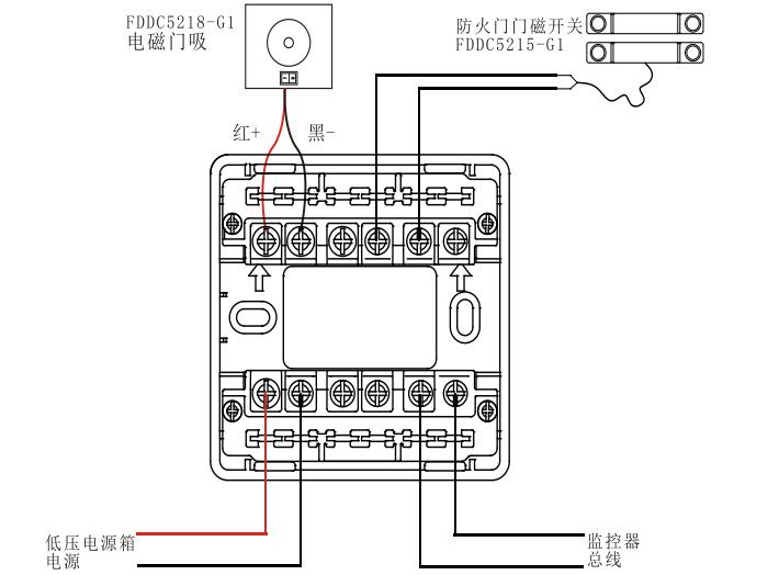 單扇常開門接線示意圖