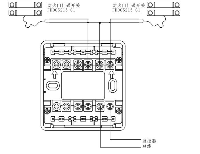 雙扇常閉門接線示意圖