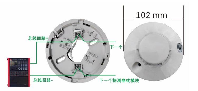 JTY-GD-ZM992光電感煙實物接線圖