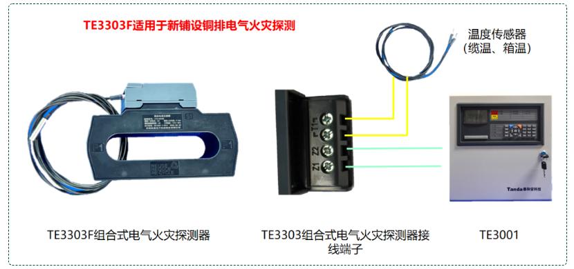 TE3303F電氣火災(zāi)探測設(shè)備接線圖
