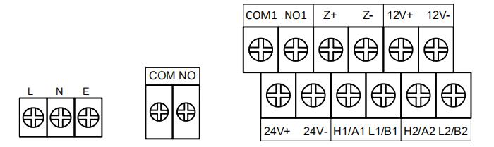 TE3001D電氣火災(zāi)監(jiān)控設(shè)備對(duì)外接線端子示意圖