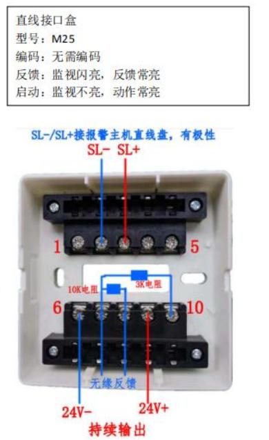 JF-M25直線接口盒接線圖