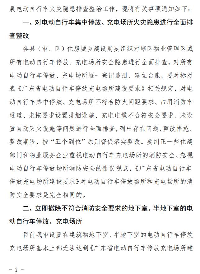 關(guān)于開展物業(yè)管理區(qū)域電動(dòng)自行車火災(zāi)隱患排查整治工作的通知