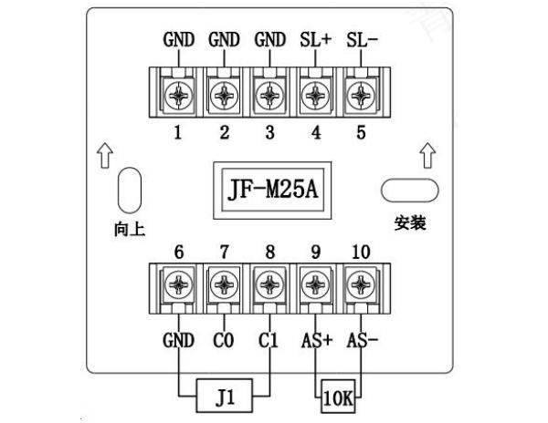 JF-M25A直線接口盒接線圖