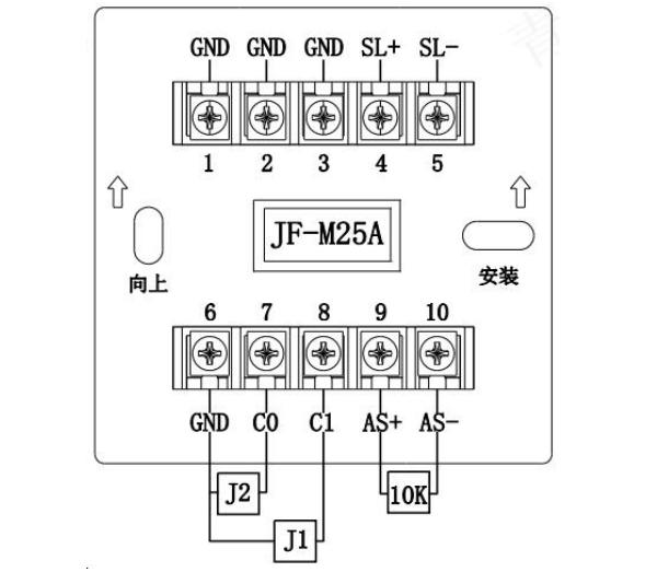 JF-M25A直線接口盒接線圖