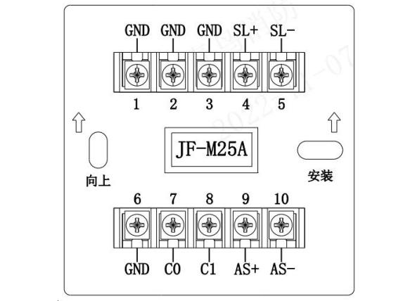 JF-M25A直線接口盒接線端子說明